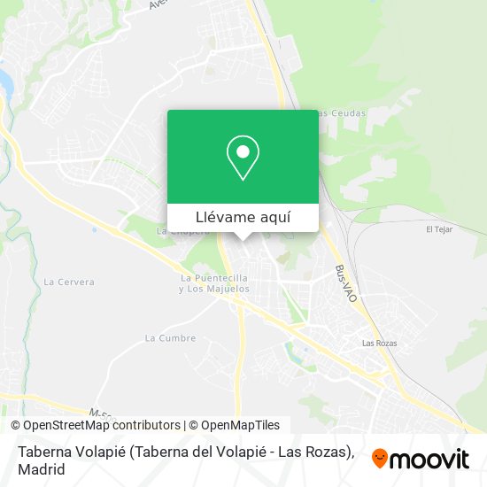 Mapa Taberna Volapié (Taberna del Volapié - Las Rozas)