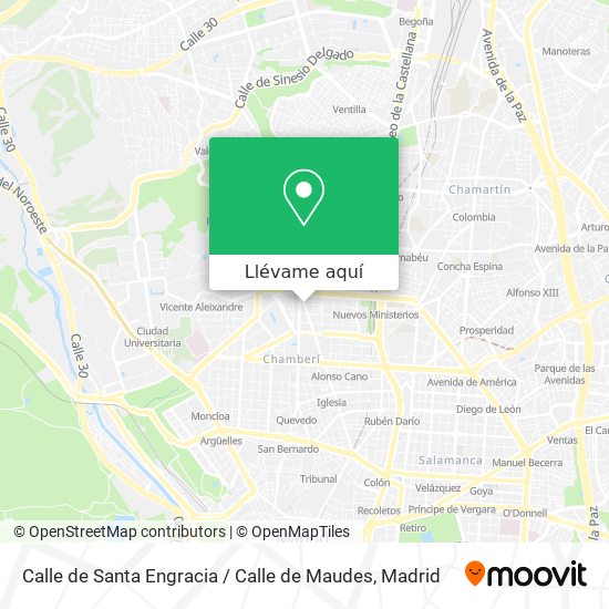 Mapa Calle de Santa Engracia / Calle de Maudes