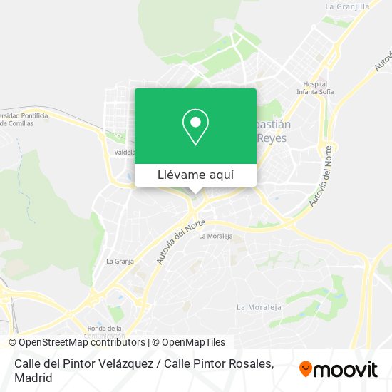 Mapa Calle del Pintor Velázquez / Calle Pintor Rosales