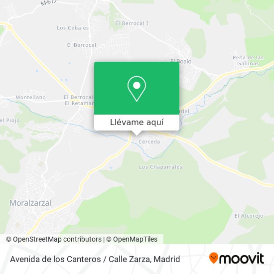 Mapa Avenida de los Canteros / Calle Zarza