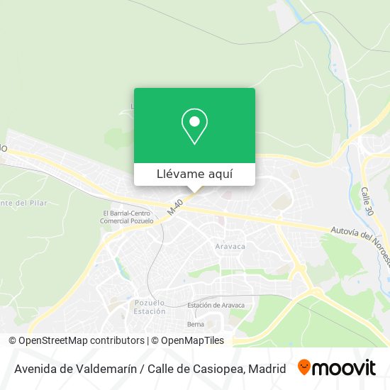 Mapa Avenida de Valdemarín / Calle de Casiopea