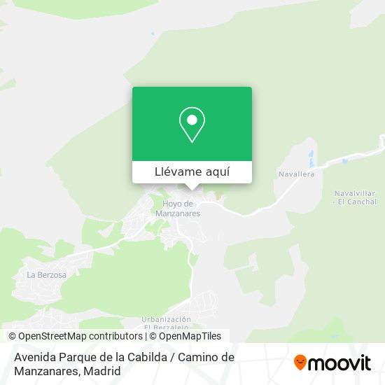 Mapa Avenida Parque de la Cabilda / Camino de Manzanares