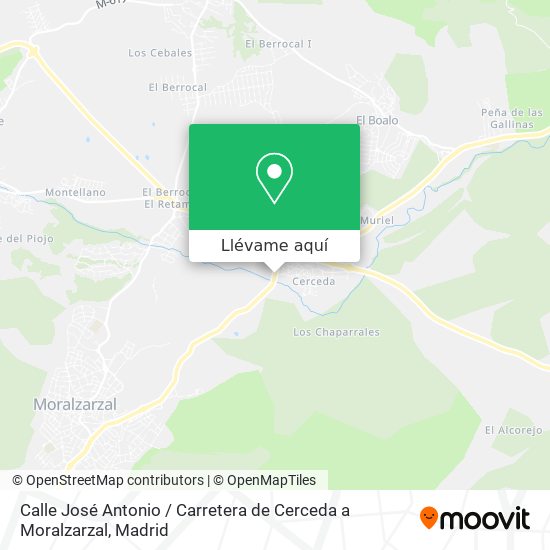 Mapa Calle José Antonio / Carretera de Cerceda a Moralzarzal