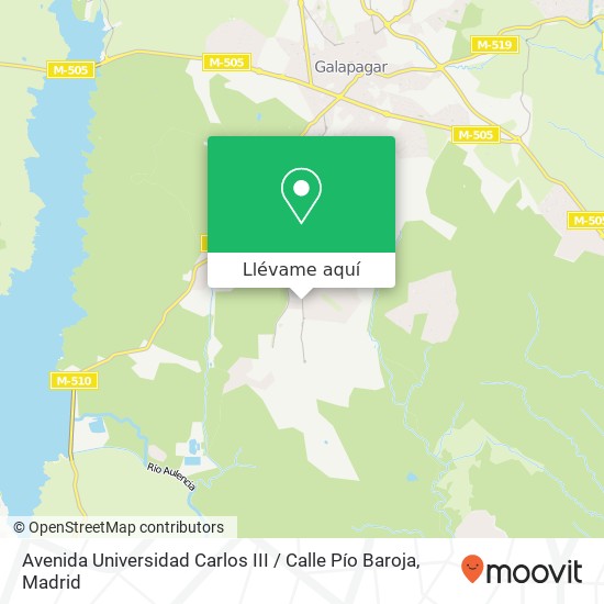 Mapa Avenida Universidad Carlos III / Calle Pío Baroja