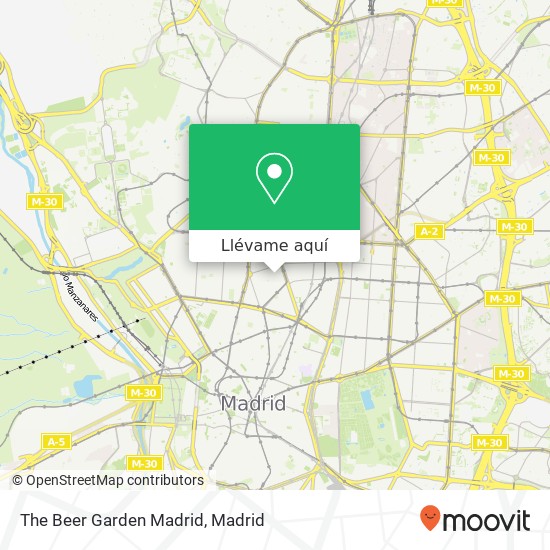 Mapa The Beer Garden Madrid