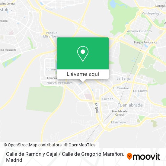 Mapa Calle de Ramon y Cajal / Calle de Gregorio Marañon