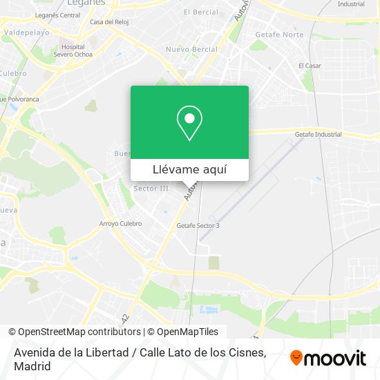 Mapa Avenida de la Libertad / Calle Lato de los Cisnes