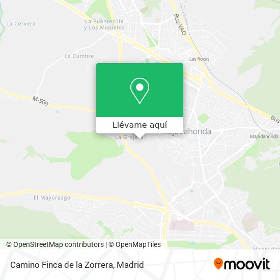 Mapa Camino Finca de la Zorrera