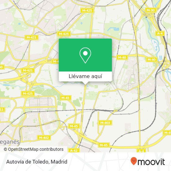 Mapa Autovía de Toledo