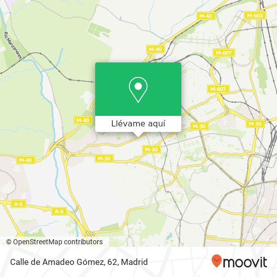 Mapa Calle de Amadeo Gómez, 62