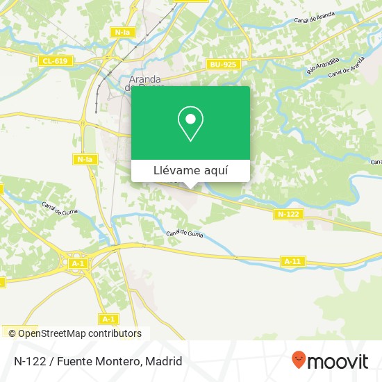 Mapa N-122 / Fuente Montero