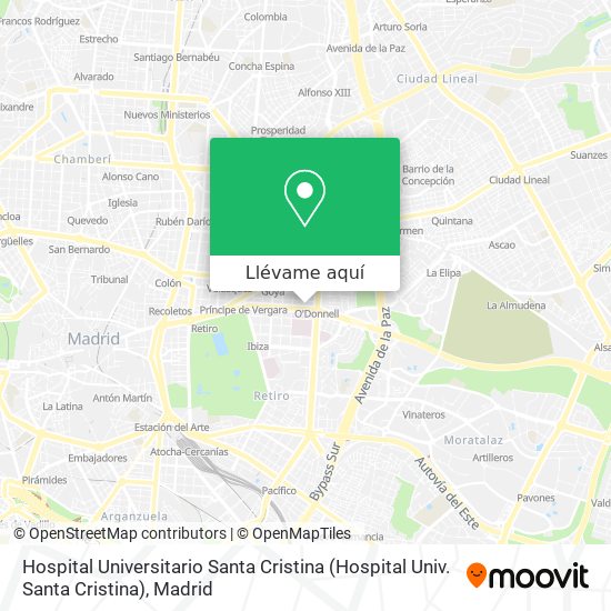 Mapa Hospital Universitario Santa Cristina