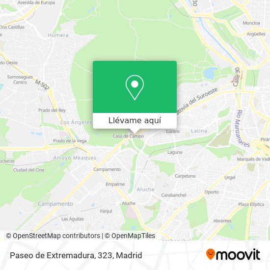 Mapa Paseo de Extremadura, 323