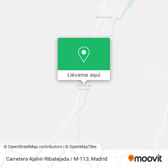 Mapa Carretera Ajalvir-Ribatejada / M-113