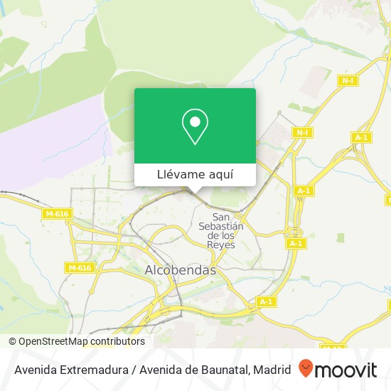 Mapa Avenida Extremadura / Avenida de Baunatal