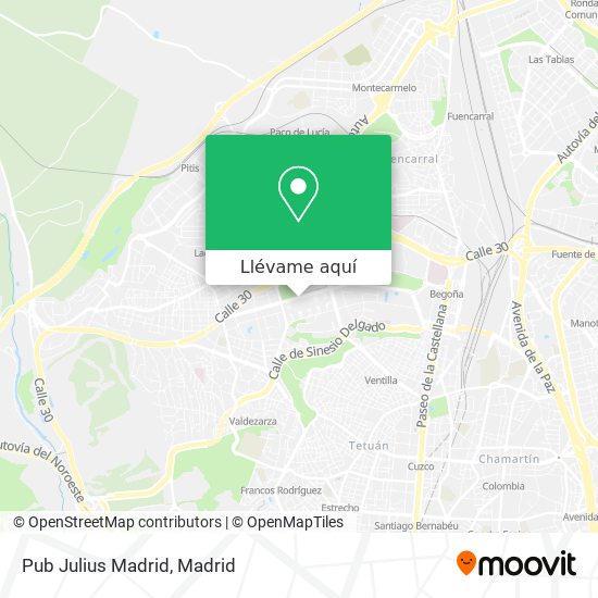 Mapa Pub Julius Madrid