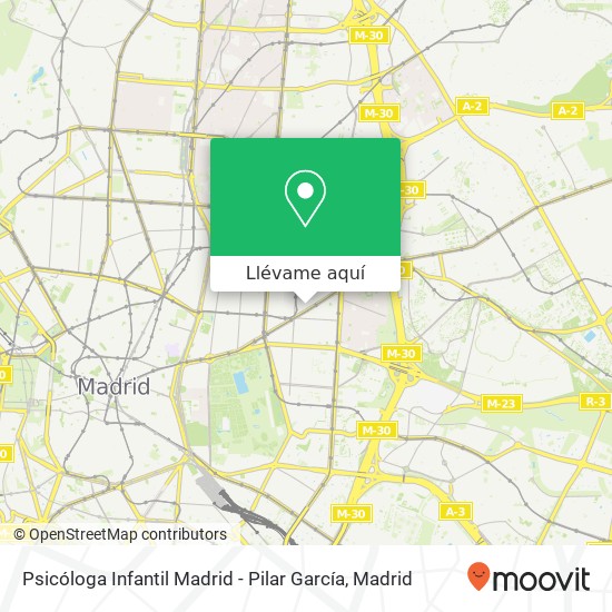 Mapa Psicóloga Infantil Madrid - Pilar García