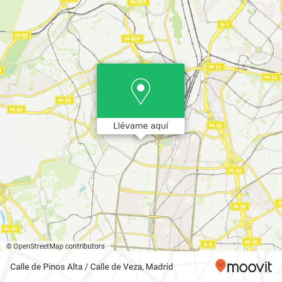 Mapa Calle de Pinos Alta / Calle de Veza