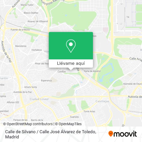 Mapa Calle de Silvano / Calle José Álvarez de Toledo