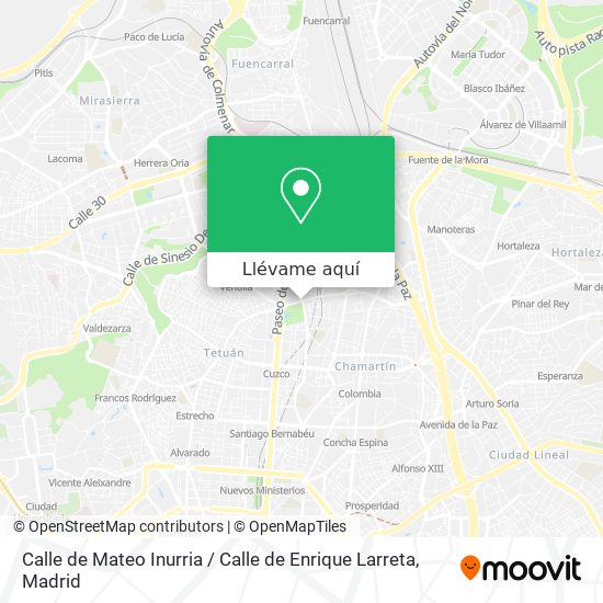 Mapa Calle de Mateo Inurria / Calle de Enrique Larreta