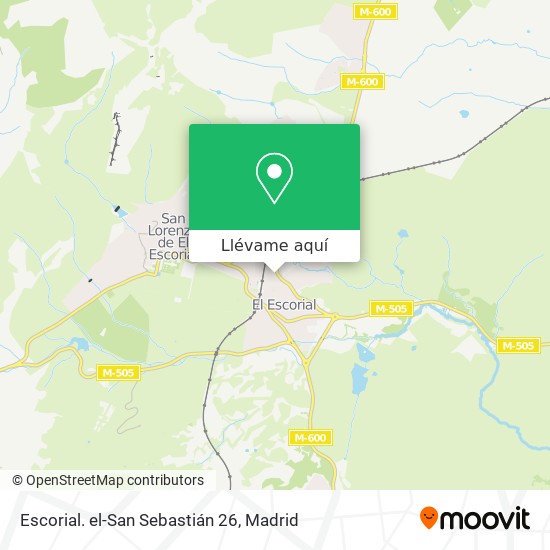 Mapa Escorial. el-San Sebastián 26