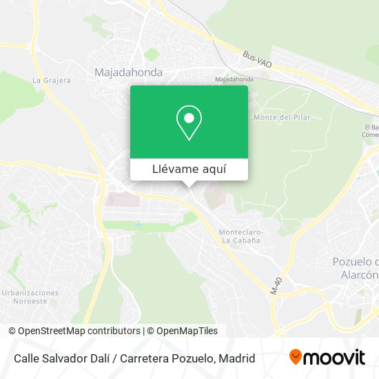 Mapa Calle Salvador Dalí / Carretera Pozuelo