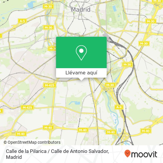Mapa Calle de la Pilarica / Calle de Antonio Salvador