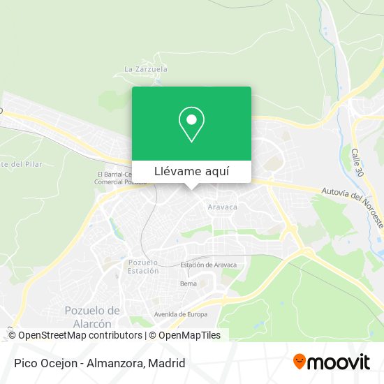 Mapa Pico Ocejon - Almanzora