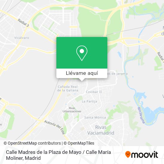 Mapa Calle Madres de la Plaza de Mayo / Calle María Moliner