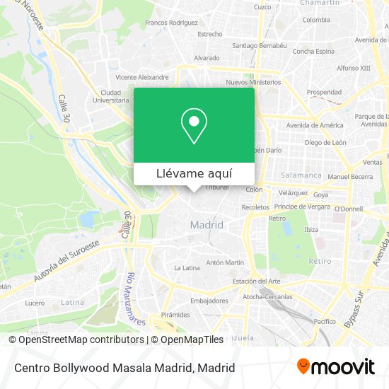 Mapa Centro Bollywood Masala Madrid