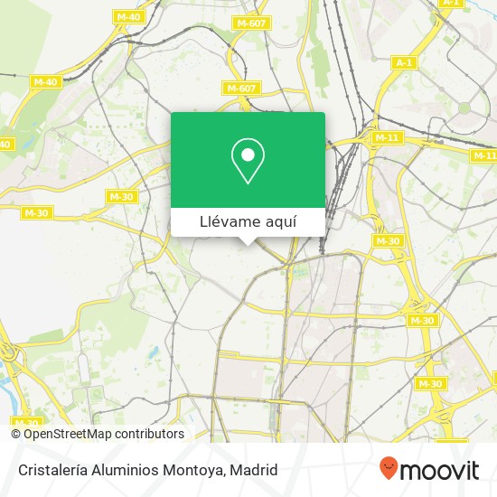 Mapa Cristalería Aluminios Montoya