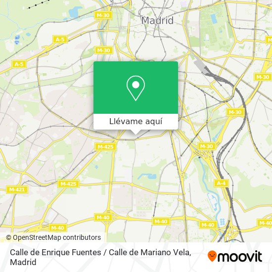 Mapa Calle de Enrique Fuentes / Calle de Mariano Vela