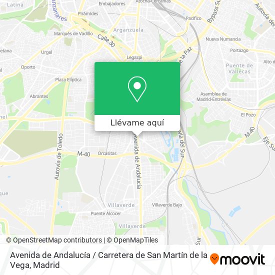 Mapa Avenida de Andalucía / Carretera de San Martín de la Vega