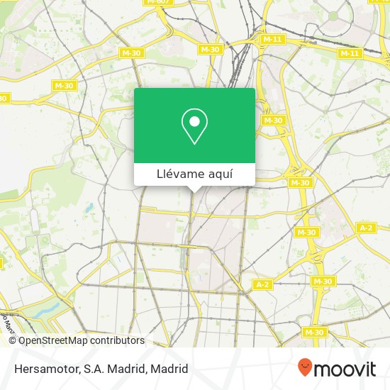 Mapa Hersamotor, S.A. Madrid