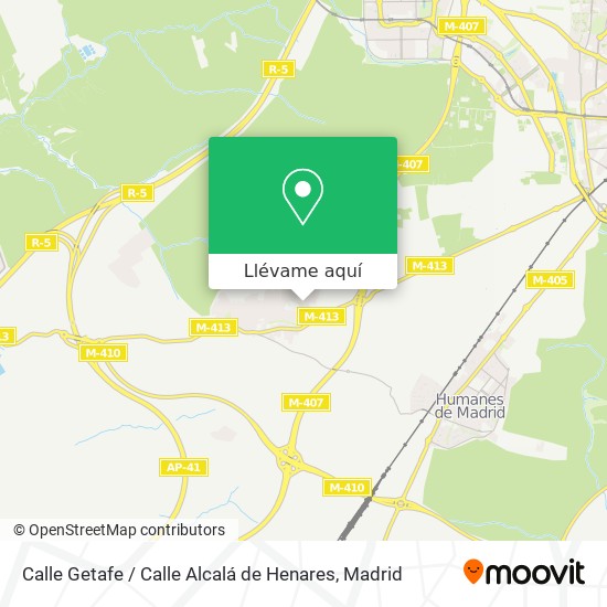 Mapa Calle Getafe / Calle Alcalá de Henares