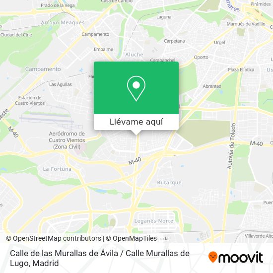 Mapa Calle de las Murallas de Ávila / Calle Murallas de Lugo