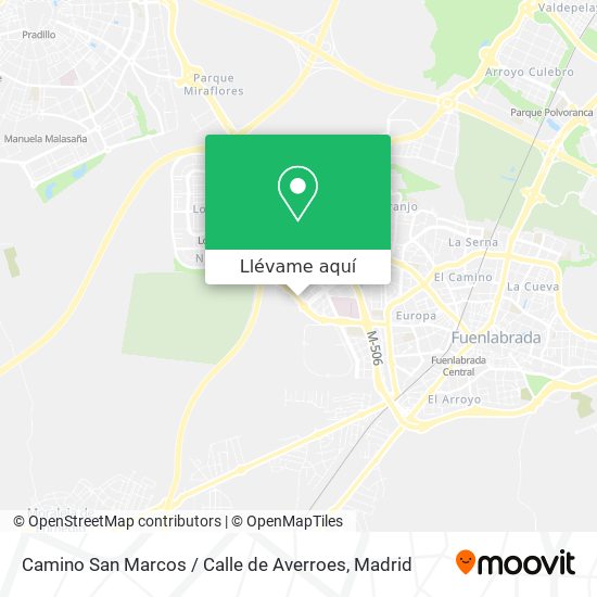 Mapa Camino San Marcos / Calle de Averroes
