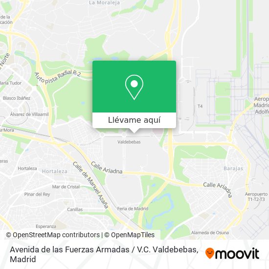 Mapa Avenida de las Fuerzas Armadas / V.C. Valdebebas