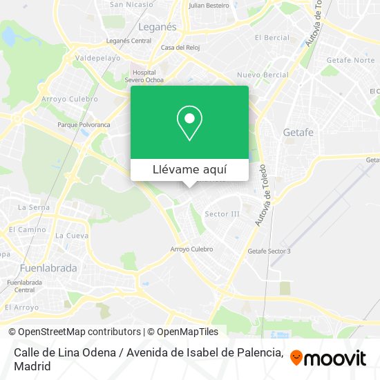 Mapa Calle de Lina Odena / Avenida de Isabel de Palencia