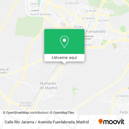 Mapa Calle Río Jarama / Avenida Fuenlabrada