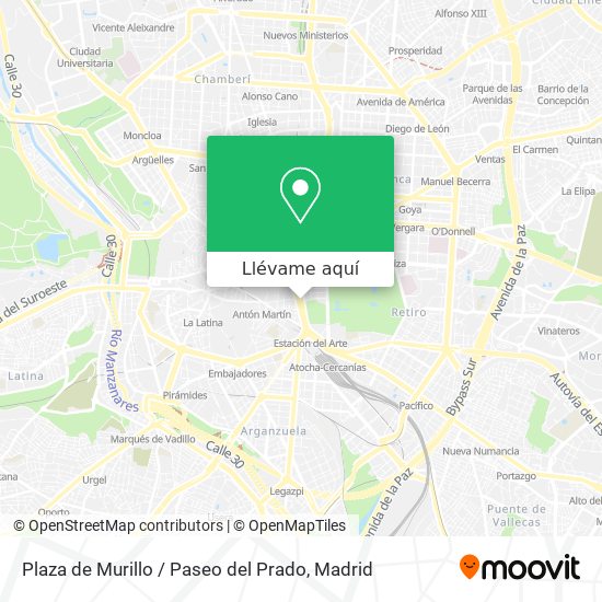 Mapa Plaza de Murillo / Paseo del Prado