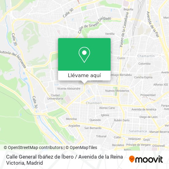 Mapa Calle General Ibáñez de Íbero / Avenida de la Reina Victoria