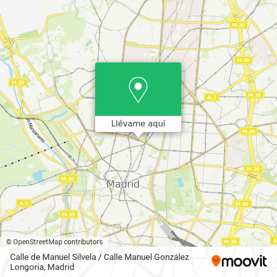 Mapa Calle de Manuel Silvela / Calle Manuel González Longoria