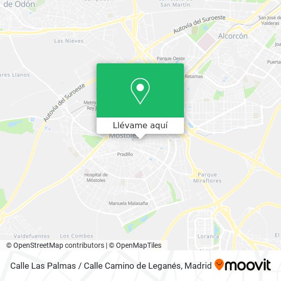 Mapa Calle Las Palmas / Calle Camino de Leganés