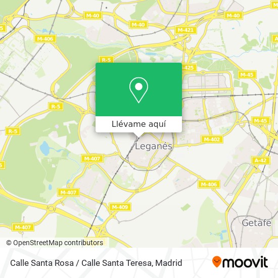 Mapa Calle Santa Rosa / Calle Santa Teresa