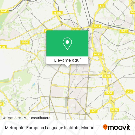 Mapa Metropoli - European Language Institute
