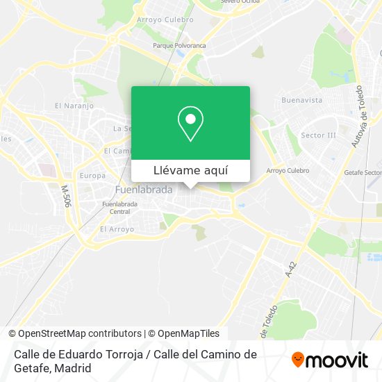 Mapa Calle de Eduardo Torroja / Calle del Camino de Getafe