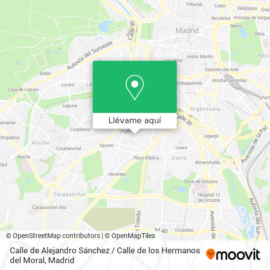 Mapa Calle de Alejandro Sánchez / Calle de los Hermanos del Moral