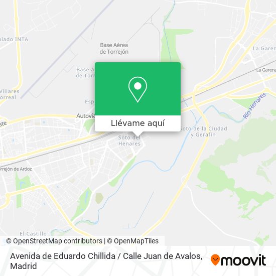 Mapa Avenida de Eduardo Chillida / Calle Juan de Avalos