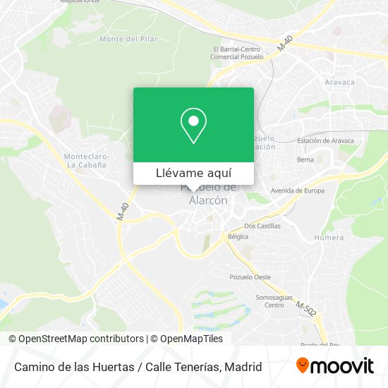 Mapa Camino de las Huertas / Calle Tenerías